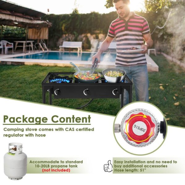 516073af71c44bfa9e684921f66a5db2 Portable 225000 BTU 3-Burner Propane Camping Gas Stove For Outdoor
