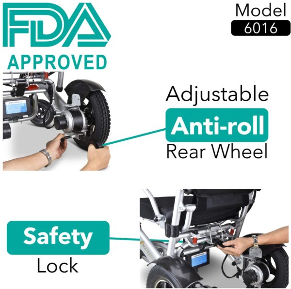 5188512639944772bbebfa09242fdf7f 2020 Model Wide Seats Fold & Travel Lightweight Wheelchair Motor Motorized Wheelchairs Electric Silla De Ruedas Power Wheelchair Power Scooter Aviation Travel Safe Heavy Duty Mobility Aids Chair