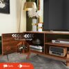WLIVE TV Stand for 55 60 inch TV, Mid Century Modern TV Console, Entertainment Center