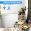 3.5 Cubic Feet Chest Freezer with 2 Removable Baskets Free Standing Top Open Door Compact Freezer with Adjustable Temperature for Home/Kitchen/Office/Bar (3.5 Cubic Feet, White)