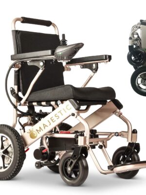 2020 Model Fold & Travel Lightweight Electric Wheelchair Motor Motorized Wheelchairs Electric Silla De Ruedas Power Wheelchair Power Scooter Aviation Travel Safe Heavy Duty Mobility Aids Chair