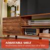 WLIVE TV Stand for 55 60 inch TV, Mid Century Modern TV Console, Entertainment Center