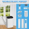 14000 BTU Portable Air Conditioners with Remote Control, 3-in-1 Free Standing Cooling AC Unit with Fan & Dehumidifier, Cools Room up to 700 sq.ft, Smart/Sleep Mode,3 Speed,Auto Swing,24H Timer