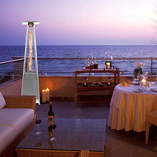 57bbe7cfbdda4e44aef56aca59a86870 2 Sets 40,000 Btu Propane Patio Heater, Standing Pyramid Outdoor Heaters