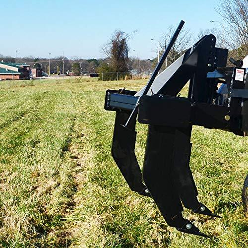 5851e7b36bd34461815e014d31529c03 3 Shank Subsoiler Ground Ripper Fits 3 Point Tractor Cat 1 & 2 Quick Hitch Compatible