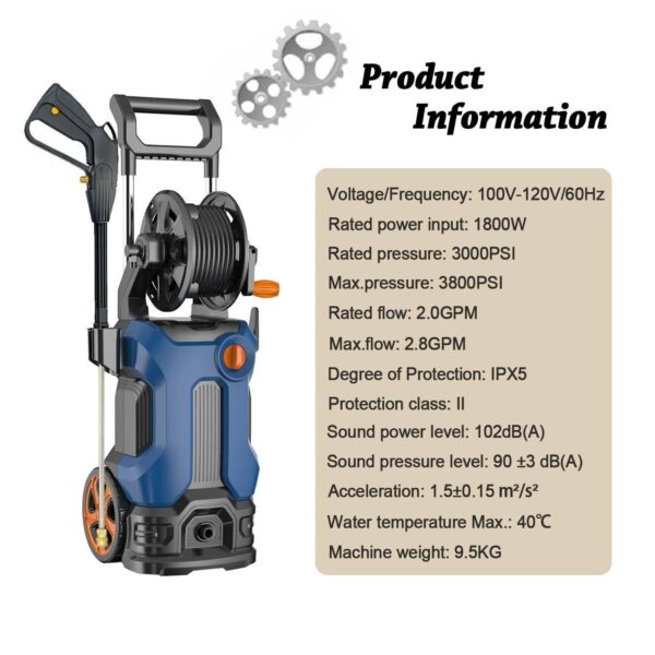 5867ffb7846444c48b48c56ee04530ca 3800PSI 2.8GPM Electric Pressure Washer High Power Cleaner,Water Sprayer Machine