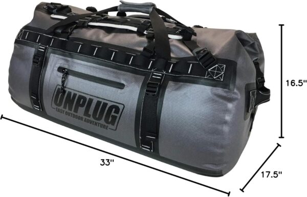 UNPLUG Ultimate Adventure Bag -1680D Heavy Duty Waterproof Travel Duffel Bags for Camping, Motorcycle Dry Bag, Waterproof Bags for Boating, Waterproof Duffle Backpack,Tactical Duffle Bag