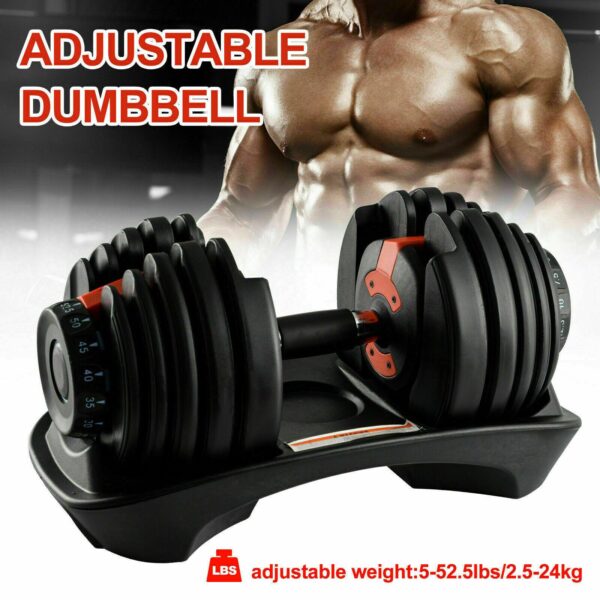 598f7ce2fe684b3bb4f4481ff4af2a99 2 Pcs Adjustable Dumbbell Weight Select 552 Fitness Workout Gym Dumbbells sync