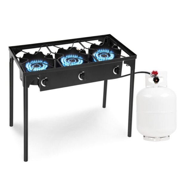 5ae5bd11dc814efbaca78ee752f0be64 Portable 225000 BTU 3-Burner Propane Camping Gas Stove For Outdoor