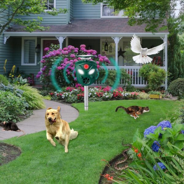 5aecb113470c4bfeb855a58ffd971feb 2021 New 360 Degree Solar animal Repeller