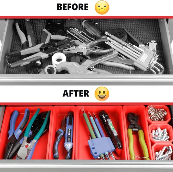 5b7007a8fc50485d9f6ab143f0da6000 Tool Chest 8-Drawer | 42'' Large Rolling Tool Chest with Wheels | Detachable Top Metal Tool Box | Garage Storage Cabinet for Repair Room,Warehouse | Rolling Tool Box with Hooks,Liners,Tray Divider