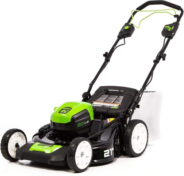 5ca1e92136e44c24a2f2acc885c98d64 21-Inch 80V Lawn Mower, (2) 2Ah Batteries and Charger Included GLM801601
