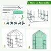 Premium 56-Inch Walk-In Large Garden Greenhouse W/ Observation Windows