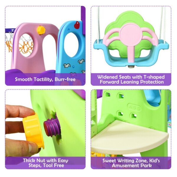 5ee11c15fc4f4261b7535b27a4ac14d8 Premium 6-In-1 Toddler Slide And Swing Playsets For Indoor Outdoor