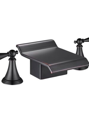 2-Handle Waterfall Bathroom Bathtub Faucet Oil Rubbed Bronze