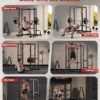 Sportsroyals Power Cage,1600lbs Multi-Function Power Rack with Adjustable Cable Crossover System and More Training Attachment, Weight Cage for Home Gym