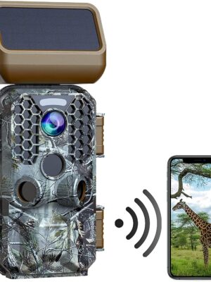 T200 4K 30MP Solar panel Trail Camera with WiFi Bluetooth