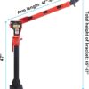 1100lb Folding Dismountable Household Hoist Truck Crane with Electric Hoist (110V) – 880lb Pulling Force, Jib Cranes for Factory, Warehouse, Construction