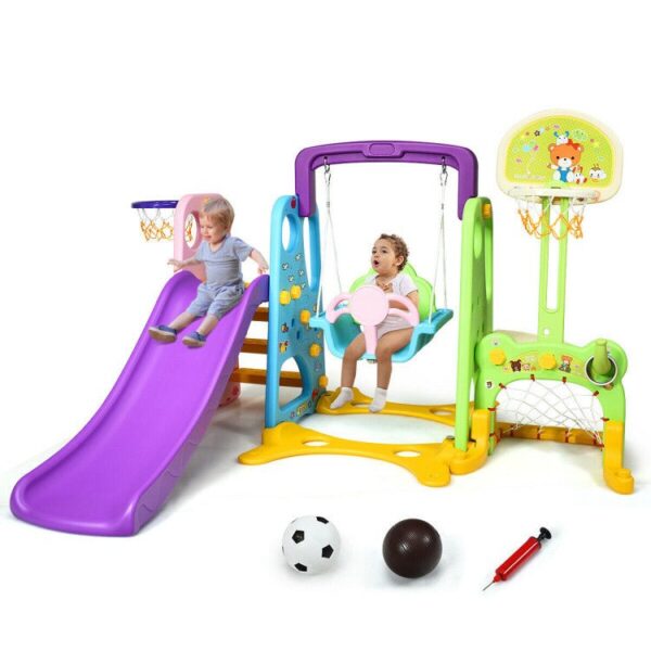 615fa465861a49a1adb37879cee8b5a6 Premium 6-In-1 Toddler Slide And Swing Playsets For Indoor Outdoor