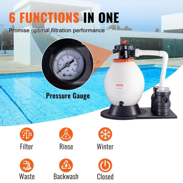61e16a4d6c114b9b91edcfec3dcca37f-1 16" Swimming Pumps System & Filters Combo Set