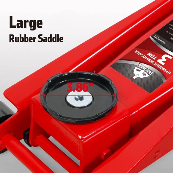 62cf635f34344f13b6780f9bf6d92680 3 Ton Hydraulic Floor Jack with Quick Lift Pump Car Jack, (6,000 lb) Capacity,Red,W83025
