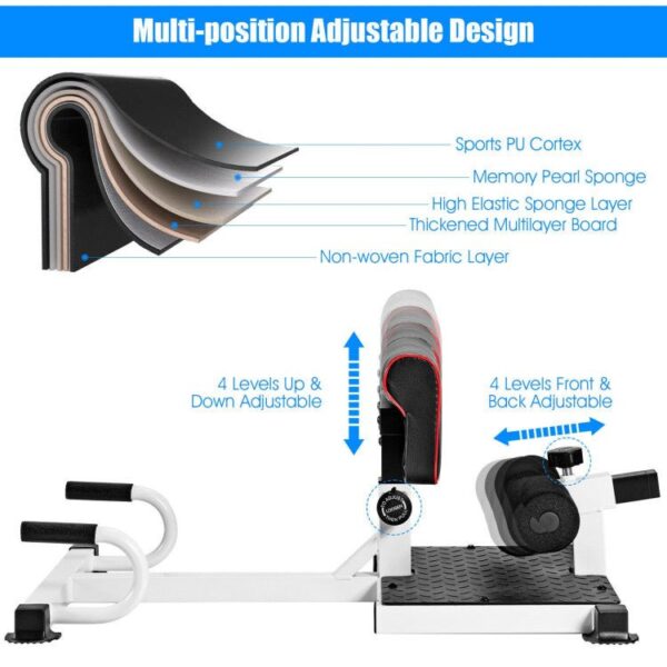 63b9948edaf24adf96bba9b0044a3644 Premium All-In-One Home Gym Squat Machine Equipment W/ Anti-Skid Pads
