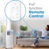 Portable Air Conditioner, 12,000 BTU (8,000 BTU SACC) for Rooms up to 550 Sq. Ft., Portable AC with Follow Me Remote Control and Window Kit, BPACT12WT, White