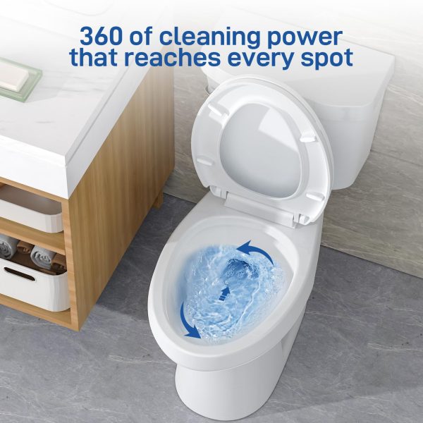 66ff1981a0734f808f7f1556d412a9f7 21Toilet, Elongated Toilets for Bathrooms, Two-Piece Toilet with Soft Close Seat, 1.28 Siphonic Flush Toilet with Universal Height ADA Cotton White