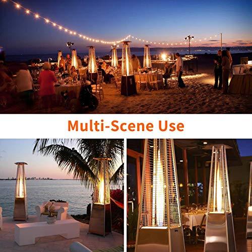 67e39b238c6f4c3f8be3d06fb45d0cec 2 Sets 40,000 Btu Propane Patio Heater, Standing Pyramid Outdoor Heaters