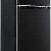 Upstreman 4.0 Cu.Ft Mini Fridge with Freezer – Double Door Compact Refrigerator for Dorm, Office, Bedroom – Adjustable Thermostat, Black (BR401)