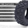 26x12x12 Atv Tires, Set of 2 Atv Tires 26x12-12 6PR, All Terrain Atv/Utv Off-Road Tires, Black
