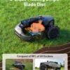 YUKA Mini 500H Robot Lawn Mower Reception 0.12 Acre, Max. 0.17 Acre, Ultrasense AI Vision+ RTK Positioning, Auto Mapping, App Control,45% Slope, Cutting Height 2''~3.5'', 3 Mowing Zones