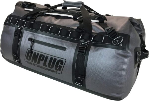 UNPLUG Ultimate Adventure Bag -1680D Heavy Duty Waterproof Travel Duffel Bags for Camping, Motorcycle Dry Bag, Waterproof Bags for Boating, Waterproof Duffle Backpack,Tactical Duffle Bag