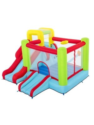 Up, In and Over Wonder Hoops 10' Inflatable Bounce House Park with Basketball and Slide. 126