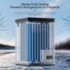 3.5 Cubic Feet Chest Freezer with 2 Removable Baskets Free Standing Top Open Door Compact Freezer with Adjustable Temperature for Home/Kitchen/Office/Bar (3.5 Cubic Feet, White)