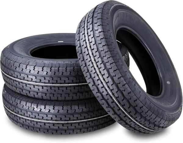 6e16d1964e7141e8b22fa5373cd7587f set of 4 Heavy Duty Trailer Tires ST205/75R15 205 75 15 10-Ply Load Range E Steel Belted Radial w/Scuff Guard