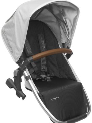 2018 UPPAbaby Vista RumbleSeat �� Loic (White/Silver/Saddle Leather)