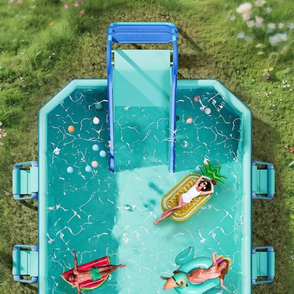 6fba1201fcac41269e618e5295106332 Pool Slide Inflatable Swimming Water Slide, Summer Swimming Pool Supplies Universal Trampoline Ladder Backyard Slide Home Playground Equipment