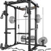 Sportsroyals Power Cage,1600lbs Multi-Function Power Rack with Adjustable Cable Crossover System and More Training Attachment, Weight Cage for Home Gym