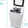 0.9 Cu. Ft. Portable Washer, 6.6 lb. Capacity Washing Machine for Homes & Apartments, 5 Wash Cycles, Quick Connect Sink Adapter and Drain Hose Included, Transparent Lid, BPWM09W, White
