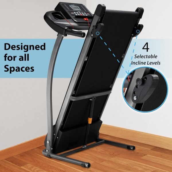 7300aa0677b34b358ed24093f4de2422 SereneLife Folding Treadmill - Foldable Home Fitness Equipment with LCD for Walking & Running - Cardio Exercise Machine - Preset and Adjustable Programs - Bluetooth Connectivity