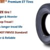 set of 4 Heavy Duty Trailer Tires ST205/75R15 205 75 15 10-Ply Load Range E Steel Belted Radial w/Scuff Guard