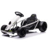 24V Go Kart for Kids 8-12, 300W*2 Motors, 9Ah Battery, 8MPH Speed, Music, Horn, 175lbs Max Load – White