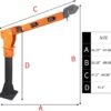 1100lb Folding Dismountable Household Hoist Truck Crane with Electric Hoist (110V) – 880lb Pulling Force, Jib Cranes for Factory, Warehouse, Construction