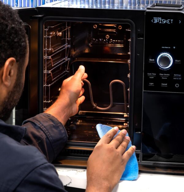 76cae7eb3d4b4dcd9bf95947ae7ee03a Smart Indoor Pellet Smoker, with Active Smoke Filtration, 5 Smoke Control Settings, WiFi Connected, Electric, Countertop BBQ Appliance, Black