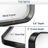 TETOTE Black Framed Mirrors for Bathroom, 22x30 Inch Brushed Metal Frame Wall Mounted Mirror