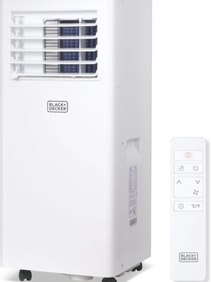 Portable Air Conditioner, 12,000 BTU (8,000 BTU SACC) for Rooms up to 550 Sq. Ft., Portable AC with Follow Me Remote Control and Window Kit, BPACT12WT, White