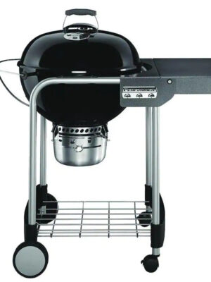 22 in. Performer Charcoal Grill in Black with Built-In Thermometer and Storage Rack
