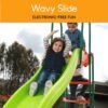 Outdoor Playground Slide, Big Backyard Freestanding Plastic Slide, 10 ft Outdoor Swing Set Slide for Kids Ages 4-8
