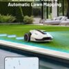 YUKA Mini 500H Robot Lawn Mower Reception 0.12 Acre, Max. 0.17 Acre, Ultrasense AI Vision+ RTK Positioning, Auto Mapping, App Control,45% Slope, Cutting Height 2''~3.5'', 3 Mowing Zones